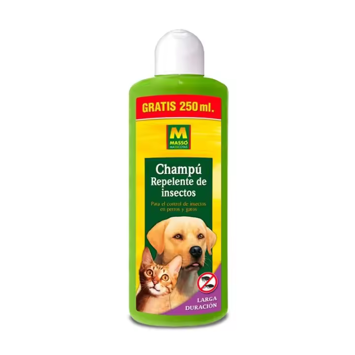 Champú Repelente Insectos para Mascotas 1 L - Protección Contra Insectos - Marca Massó - 1