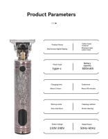 Afeitadora Eléctrica Para Hombres Con Pantalla Digital Cabeza Cortadora De Acero Inoxidable Ajuste De Longitud De Cabello Máquina De Peluquero Profesional Para Cabeza Cuerpo Barba Y Nariz - details 8