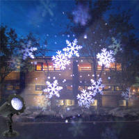 Lámpara LED De Patrón De Copo De Nieve Con Control Remoto Para Jardín Exterior Decoración De Navidad Y Escenario Luz Proyección IP65 ABS Fuente De Alimentación AC - details 2