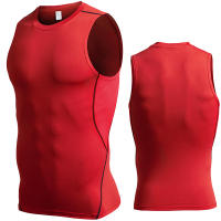 Camiseta De Compresión Para Hombre Vest Top De Gimnasio Y Running Deporte Sin Mangas Secado Rápido Estirable Capa Base Verano - details 11