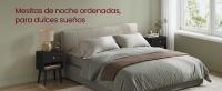 VASAGLE Juego de 2, Mesita de Noche, Mesa Auxiliar con Cajón y Compartimento de Almacenamiento Abierto, Patas de Madera, Mesa de Centro para Sala de Estar, Dormitorio, Sofá, Negro Ébano /Blanco Nieve - details 0