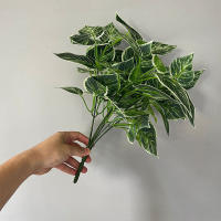 35cm Planta Artificial De 7 Cucharas Hojas De Planta Falsa Scindapsus Para Decoración De Jardín Oficina Casa Y Hotel Material Plástico - details 6