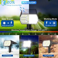 Luces Solares Swiatla Para Exterior IP68 56 LED 3 Modos De Iluminación Energía Solar Para Jardín Patio Iluminación Solar Autónoma - details 2
