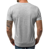 Camiseta De Algodón Para Hombre Verano Estilo Slim Black Manga Corta Cómoda Casual Cuello Redondo Top De Ropa Masculina - details 4