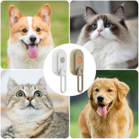 Cepillo Eléctrico De Vapor Para Mascotas 3 En 1 Limpieza Y Masaje De Perros Y Gatos Eliminador De Pelo Belleza Cepillo Adecuado Para Mascotas - details 1