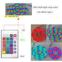 1PC Cinta LED RGB 5V Con Control Remoto De 24 Teclas Banda De Luz De Batería 2835 LED Para Decoración De Habitación Y Sala De Juegos - details 5