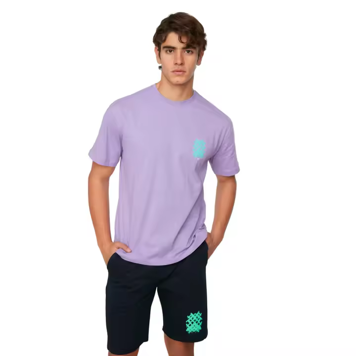 Trendyol Yellow Relaxed/Comfortable Fit Short Sleeve Geometric Printed 100% Cotton T-Shirt Tmnss20Ts1036 - 1