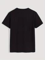 Camiseta De Verano Para Hombre 100% Algodón Cómodo Y Suelto Con Impresión De Sistemas Solares Y Planetas Cuello Redondo Manga Corta Top Transpirable - details 2