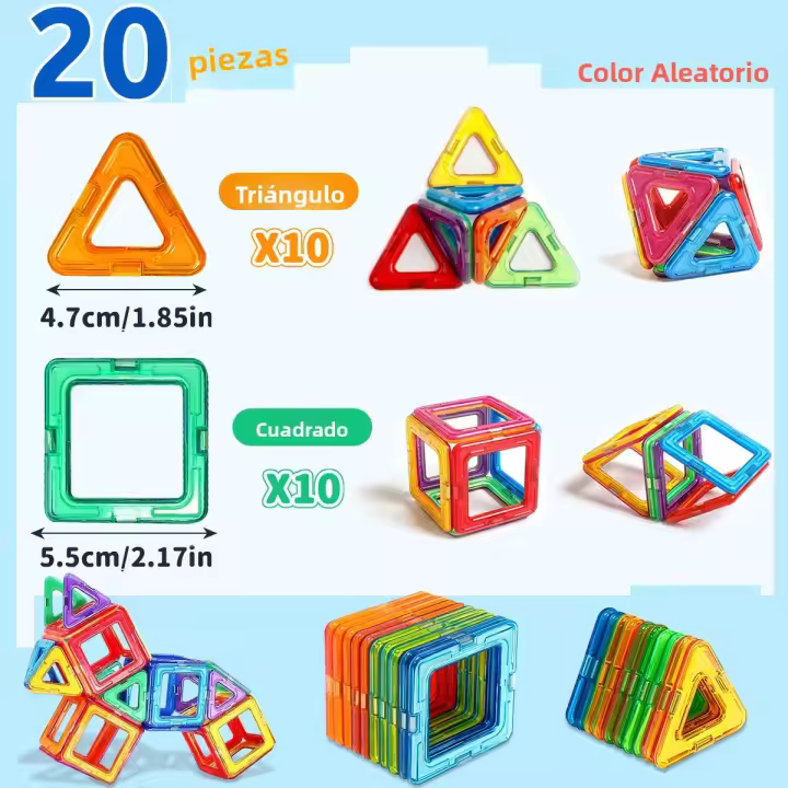 Bloques De Construcción Magnéticos DIY Juguetes Educativos De Mediana Tamaño STEM Para Aprendizaje Y Diversiones - 1