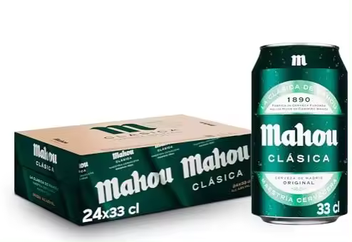 MAHOU CLASICA Cervezas pack de 24 latas de 33 cl. - 1