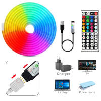 Tira De LED Neón RGB Con Control Remoto Y App Decoración Para Exterior Y Habitaciones Resistente Al Agua Flexible Y Multicolor - details 3