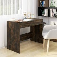 vidaXL Escritorio de madera contrachapada 101x50x76,5 cm en color Blanco/Gris hormigón/Gris sonoma y más | estructura resistente ideal para salón dormitorio o estudio - details 6