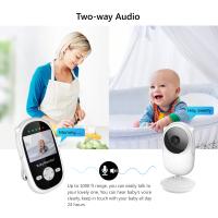 Monitor De Bebé Con Cámara De Seguridad Alta Resolución 2.4 Pulgadas Visión Nocturna Monitorización De Temperatura Teléfono Para Niños Receptor Múltiple Intercomunicación Recordatorio De Tiempo De Lactancia - details 1