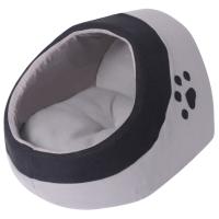 vidaXL Cama para Mascotas Tipo Nido para Gatos con Cojín Gris y Negro Dimensiones L, M - details 0