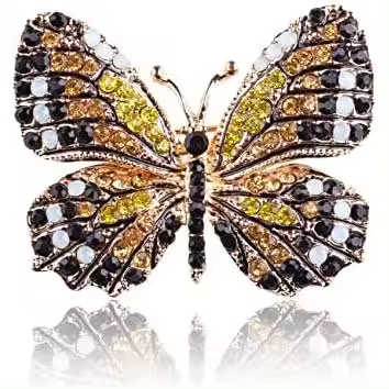 Colorido Rhinestone Mariposa Broche de Cristal Boda Branch de Novia broche accesorios esmalte PIN para usted regalo - 1