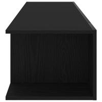 Mueble para TV vidaXL con luces LED en color negro y roble, de 135x39x30 cm, hecho de madera - details 5