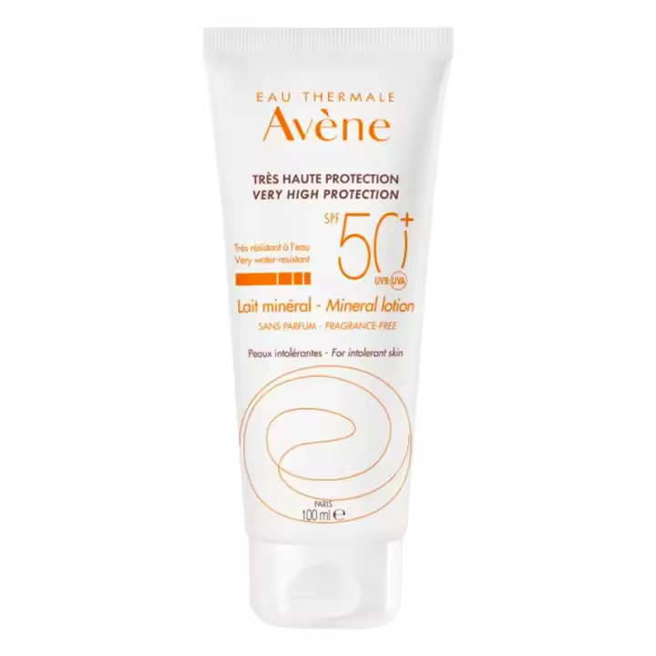 Avene Solar Mineral Leche SPF50 100ml - Protección Facial y Corporal para Piel Intolerante - 1