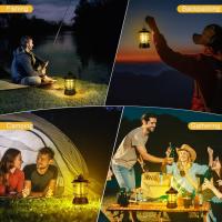 Lámpara Camping, 1 Piezas Lámpara Camping Retro en Pilas, Lampara Pilas LED, Brillo de Atenuació de Conmutable , Linterna Camping para Pesca, Excursión, Jardín, Patio etc - details 5