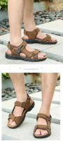 Sandalias De Verano Para Hombre Con Diseño De Playa Hechas a Mano En Cuero Genuino Antideslizantes Y Confortables Zapatos De Moda Para Exterior - details 14