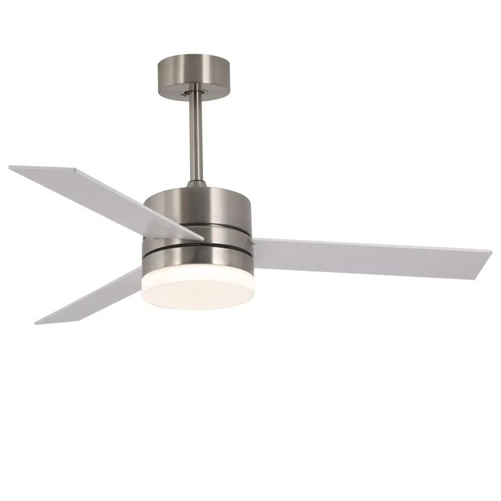 Lúzete - Ventilador De Techo Con Luz Led 17w Regulable Níquel New Lorenzo Led Integrado 100 - 240 V / 50-60 Hz — oferta en Miravia