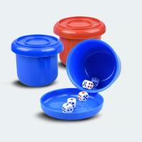 2 piezas taza de dados de plástico taza de sacudida taza de fiesta suministros de juego de dados taza de almacenamiento de dados juguete adivinar dados herramienta de juego para la fiesta familiar bar KTV juego de mesa - details 2