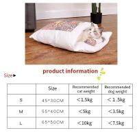 Casa De Gato Kawaii Grande Almohadilla Desmontable Para Adultos Con Cubierta Removible Comodidad Y Alimento Lindo Suministros Para Mascotas - details 2