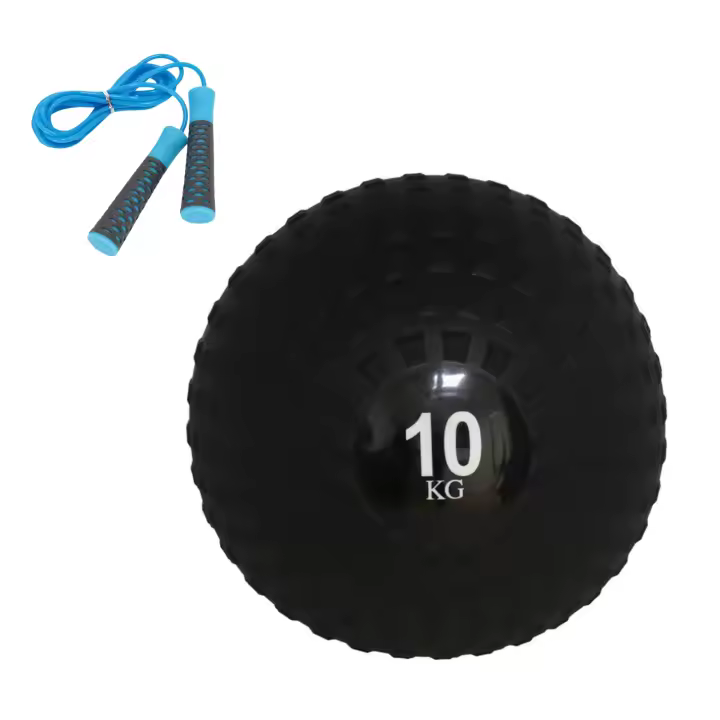 LUODA Balón Medicinal Negro 10Kg - Equipo de Entrenamiento versátil - Potencia Tus Rutinas con Esta Pelota Medicinal - Balón Antideslizante para Levantamiento - 25cm - 1