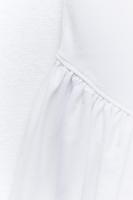 ZBZA Vestido Mini Chic Para Mujer Con Cintura Alta Y Mangas Spaghetti Estilo Balón De Punto De Poliéster Solado Sólido Con Patchwork - details 21