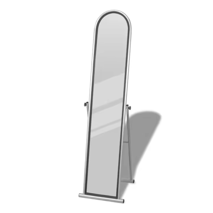 vidaXL Espejo de Pie Cuerpo Entero Rectangular Espejo De Pie de tocador Color Gris,  Negro, y mas - 1