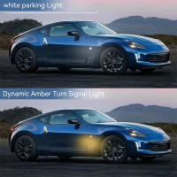 Luces De Marcador Lateral Para Nissan 370z Z34 350z Z33 2009-2020 Ambar Secuencial Señales De Giro Blancas DRL Lámparas De Parqueo ABS LED - details 7