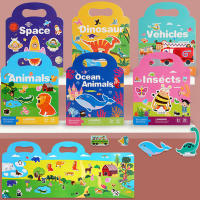 Juego Educativo Montessori Para Niños Libro Silencioso Con Pegatinas De Dinosaurios Y Animales Juguete Portátil Para Desarrollo Temprano - details 2