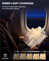 Lámpara de lectura, luz de libro para leer en la cama, luz de lectura recargable con 2 modos de sincronización, 3 modos de color y 5 niveles de brillo regulables, adecuada para niños, lectores nocturnos - details 5