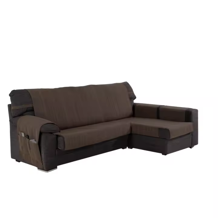 HIPERMANTA. Cubre chaise longue modelo RIBERA. Para brazo derecho (VISTO DE FRENTE). Disponible en varios colores. Fácil colocación. Ancho normal de 240 cm. - 1