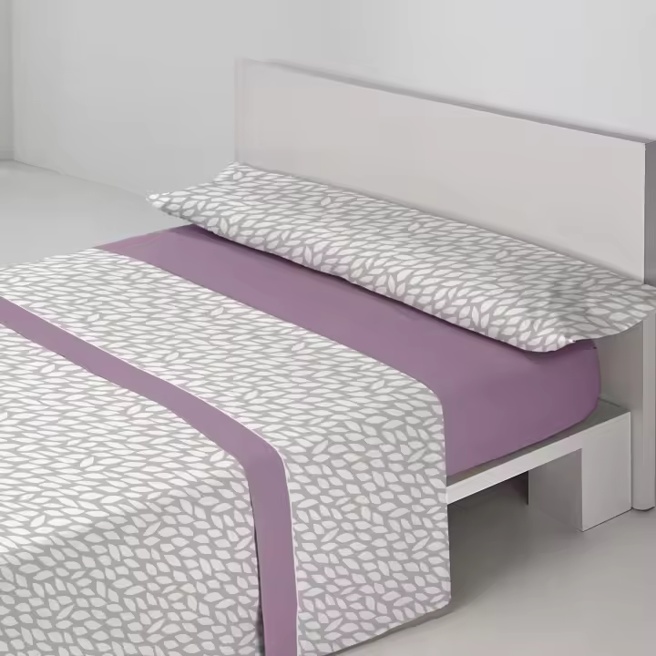 Sedalinne - Juego de Sabanas Termicas Llanes 3 Piezas - Cama 90x190 cm - Tejido Térmico Pirineo Suave - Incluye Bajera Ajustable, Encimera y Funda de Almohada - Sábanas de Invierno - Morado - 1
