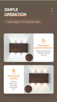 Lámpara De Pared Remotamente Controlada Con Luz Nocturna Y Dimming Toque Carga Tipo-C Decoración Para Pasillo Y Escalera 3 Colores 5200mAh - details 5
