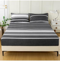 Juego De Sábanas Fitted Con Estampado Rayado De 3 Piezas - Lujosamente Suaves Y Transpirables - Incluye 1 Sábana Fitted Y 2 Fundas Para Almohadas Para Un Sueño Cómodo - details 15