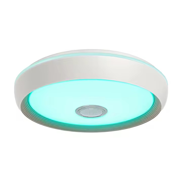 Plafón SmartLED KSIX Glory, Altavoz 5 W integrado, RGB+CCT, Diámetro 47 cm, 6.200 lm, 58 W, App iLink, Blanco - 1