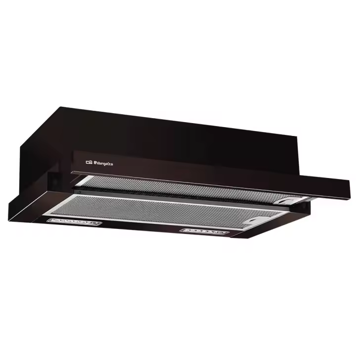 Orbegozo TL 06260 A MA Campana Extractora Telescópica 60 cm Marrón – Motor 65W, Extracción 302 m³/h, 2 Niveles de Potencia, Doble Iluminación, 2 Filtros de Aluminio Desmontables y Fácil Instalación - 1