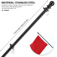 Palo De Bandera Telescópico De 1.8M Con Anillos Giratorios Sin Enredos De 360 Grados Acero Inoxidable Montaje En Pared Para Jardines Y Atracciones - details 5