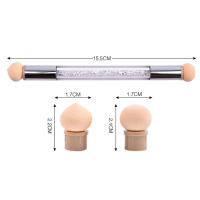 Doble Cabeza Esponja Para Uñas Pincel De Gradiente Floreciente Escritura Lavable Herramientas De Manicura Para Gel UV - details 6
