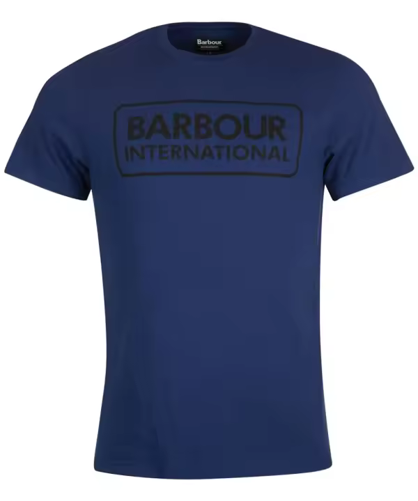 Barbour International Essential Large Logo T-Shirt Regal Blue - 1