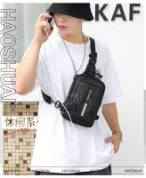 Bolsa De Pecho Multifuncional Para Hombre En Nylon Con Patente Impermeable Antirrobo Para Viajes Con Carga USB Bolsa Masculina Casual - details 2