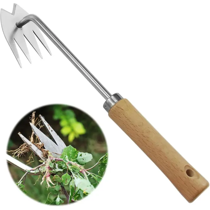 Extractor de Malas Hierbas, Herramientas Huerto, Herramienta de Deshierbe Manual, Extractor de Deshierbe de Acero Inoxidable, para escardar y arrancar - 1