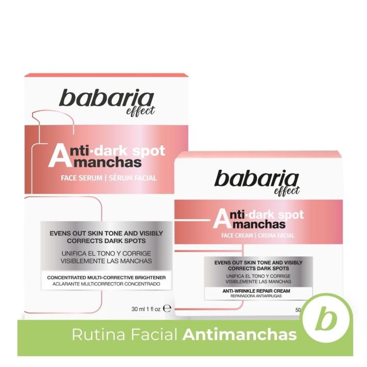 Babaria - Serum y Crema Facial Antimanchas | Despigmentante con Ácido Glicólico | Unifica el Tono | Reduce y Previene… — oferta en Miravia