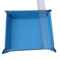 Mesa De Trabajo Organizadora Creativa Plegable De Cuero PU Valet Trinket Collapsible Moneda Billetera Llavero Caja De Almacenamiento Moderna Ecológica - details 2