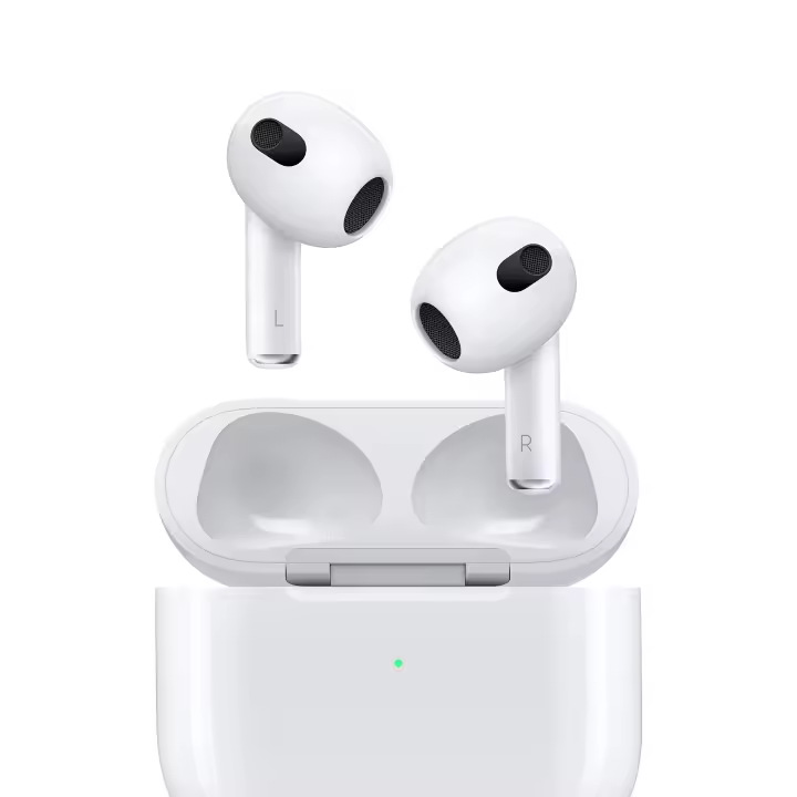 Apple AirPods 3 auriculares inalámbricos reales (tercera generación) con controles personales, equilibrio, con estuche de carga: auriculares deportivos blancos, bluetooth, sudor deportivo，APPLE  Auriculares bluetooth para exteriores - 1