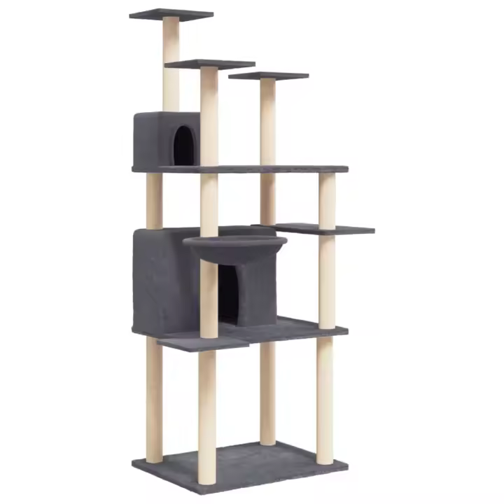 Rascador para Gatos with postes de isal gris obscure.166 cm - 1