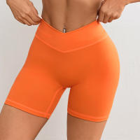 Shorts De Yoga Para Mujer Con Cintura Cruzada V 3.5 Shorts De Entrenamiento Fitness Deportivos Sin Bolsillos Regular Nylon Spandex - details 2