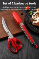 Juego De 2 Pares De Tijeras Para Barbecue Con Clip Herramientas Multifuncionales De Cocina Para El Hogar Y Restaurante - details 0