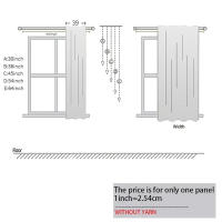 Cortinas Cortas Y Transparentes Para Cocina Y Dormitorio Valance Tules Cortinas De Encaje Bordado Blanco Voile Decoración Del Hogar - details 0